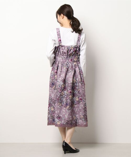 axes femme（アクシーズファム）の「パッチワークパンジー柄JSK