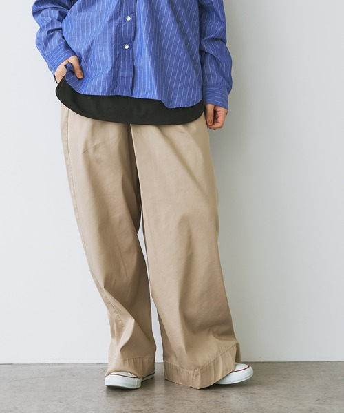 PUAL CE CIN（ピュアルセシン）の「ワンタック変形ワイドパンツ（その他パンツ・レディース・ブラック/ベージュ/ライトベージュ・FREE）」の3枚目の写真