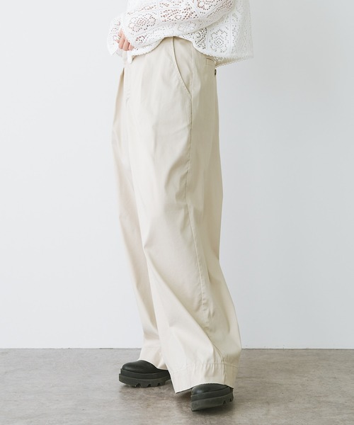 PUAL CE CIN（ピュアルセシン）の「ワンタック変形ワイドパンツ（その他パンツ・レディース・ブラック/ベージュ/ライトベージュ・FREE）」の6枚目の写真