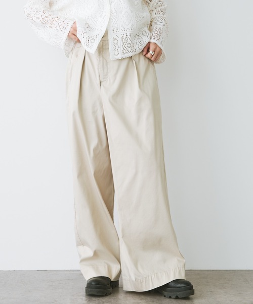 PUAL CE CIN（ピュアルセシン）の「ワンタック変形ワイドパンツ（その他パンツ・レディース・ブラック/ベージュ/ライトベージュ・FREE）」の5枚目の写真