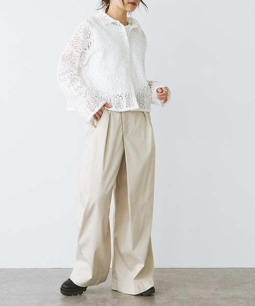 PUAL CE CIN（ピュアルセシン）の「ワンタック変形ワイドパンツ（その他パンツ・レディース・ブラック/ベージュ/ライトベージュ・FREE）」の9枚目の写真