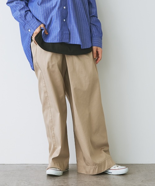 PUAL CE CIN（ピュアルセシン）の「ワンタック変形ワイドパンツ（その他パンツ・レディース・ブラック/ベージュ/ライトベージュ・FREE）」の11枚目の写真