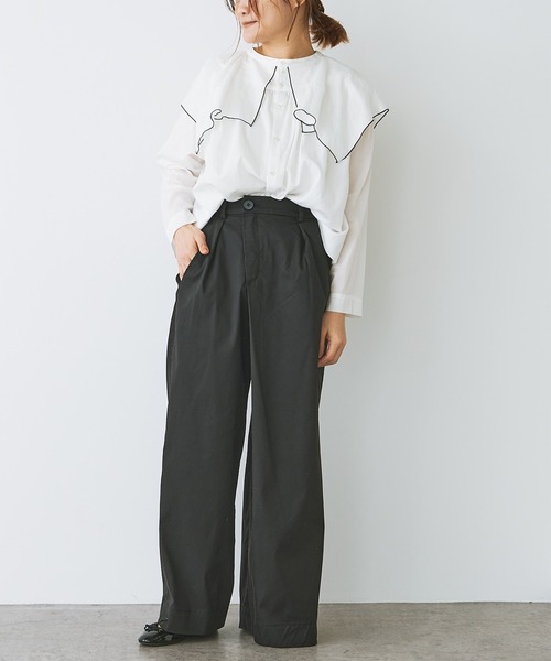 PUAL CE CIN（ピュアルセシン）の「ワンタック変形ワイドパンツ（その他パンツ・レディース・ブラック/ベージュ/ライトベージュ・FREE）」の17枚目の写真