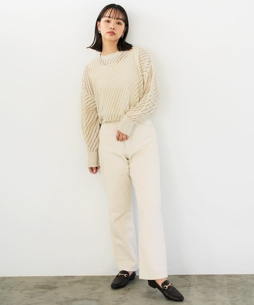 セール】リリー柄かぎ針編ニット（ニット/セーター）｜GeeRA