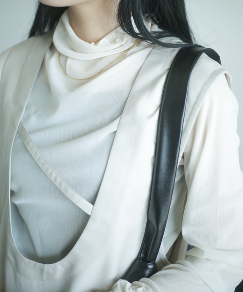 spoon store（スプーンストア）の「2wayアシメロングベスト（ベスト・レディース・ブラック/グレー・フリー）」の21枚目の写真