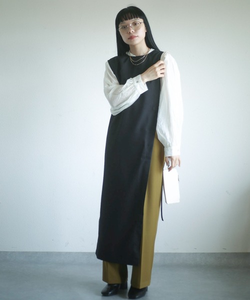 spoon store（スプーンストア）の「2wayアシメロングベスト（ベスト・レディース・ブラック/グレー・フリー）」の8枚目の写真