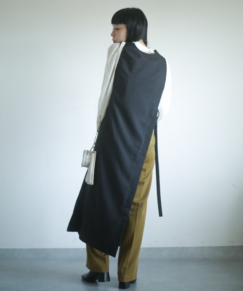 spoon store（スプーンストア）の「2wayアシメロングベスト（ベスト・レディース・ブラック/グレー・フリー）」の5枚目の写真