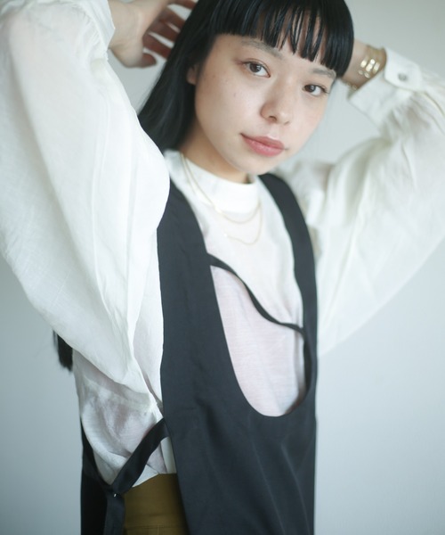 spoon store（スプーンストア）の「2wayアシメロングベスト（ベスト・レディース・ブラック/グレー・フリー）」の6枚目の写真