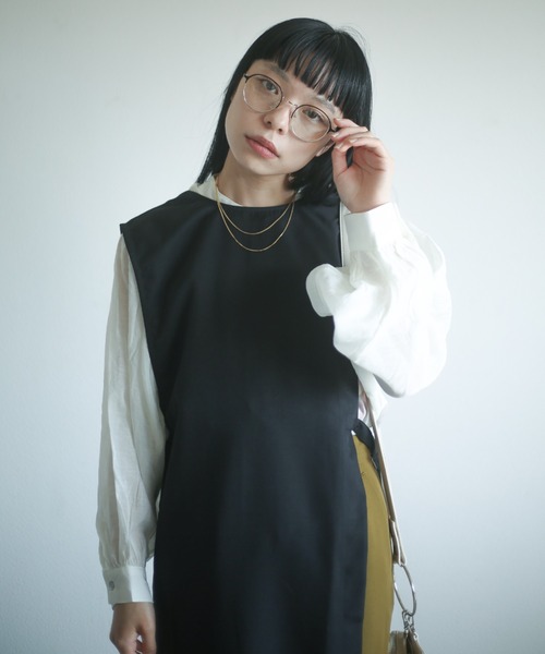 spoon store（スプーンストア）の「2wayアシメロングベスト（ベスト・レディース・ブラック/グレー・フリー）」の9枚目の写真