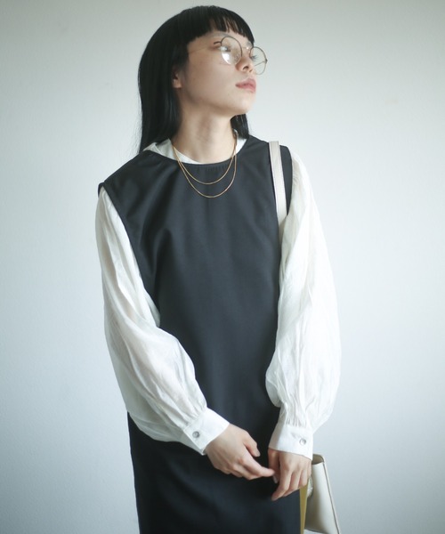 spoon store（スプーンストア）の「2wayアシメロングベスト（ベスト・レディース・ブラック/グレー・フリー）」の10枚目の写真