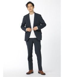 TAKA-Q（タカキュー）の「タカキューメンズ/TAKA-Q:MEN ストレッチウォッシャブル チェック柄 2ボタン2ピース ビジネスセットアップスーツ（スーツセット）」