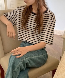 HALEY PESCA | HALEY PESCA/ボーダー バスク半袖Tシャツ カットソー(Tシャツ/カットソー)