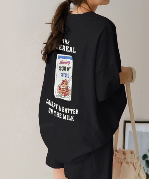 Dalfwin（ダールフィン）の「韓国ファッションCEREALT上下スウェットセットアップルームウェア（ルームウェア/パジャマ・レディース・ミント/オレンジ/ブラック・FREE）」の4枚目の写真