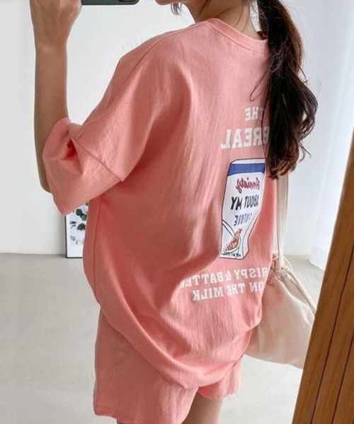 Dalfwin（ダールフィン）の「韓国ファッションCEREALT上下スウェットセットアップルームウェア（ルームウェア/パジャマ・レディース・ミント/オレンジ/ブラック・FREE）」の14枚目の写真