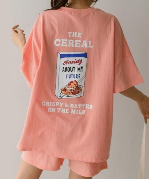 Dalfwin（ダールフィン）の「韓国ファッションCEREALT上下スウェットセットアップルームウェア（ルームウェア/パジャマ・レディース・ミント/オレンジ/ブラック・FREE）」の16枚目の写真