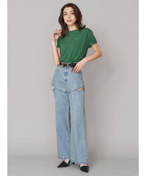 EVRIS（エヴリス）の「サイドスラッシュフレアデニムパンツ（デニムパンツ・レディース・ホワイト/ライトブルー/ブルー・SMALL/MEDIUM）」の17枚目の写真