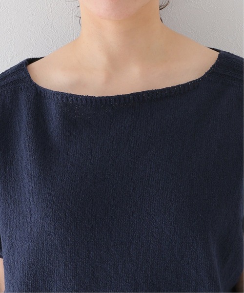 JOURNAL STANDARD relume（ジャーナルスタンダード　レリューム）の「《追加》コットンスラブ天竺ボートネックプルオーバー（その他トップス・レディース・ネイビー/ブラウン系その他・FREE）」の5枚目の写真