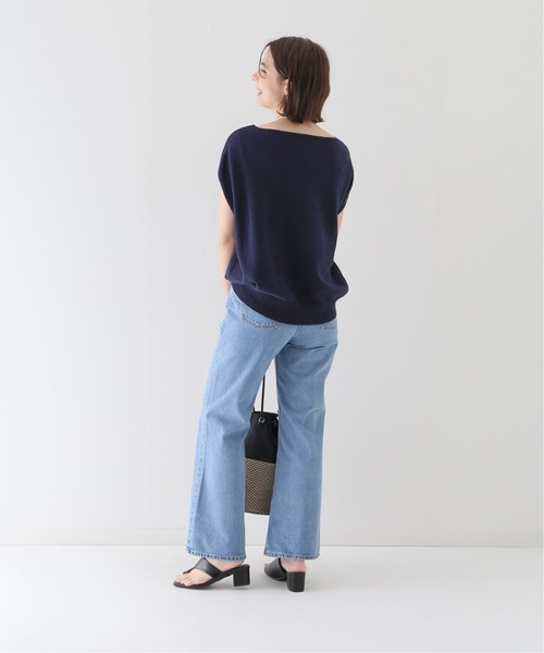 JOURNAL STANDARD relume（ジャーナルスタンダード　レリューム）の「《追加》コットンスラブ天竺ボートネックプルオーバー（その他トップス・レディース・ネイビー/ブラウン系その他・FREE）」の11枚目の写真