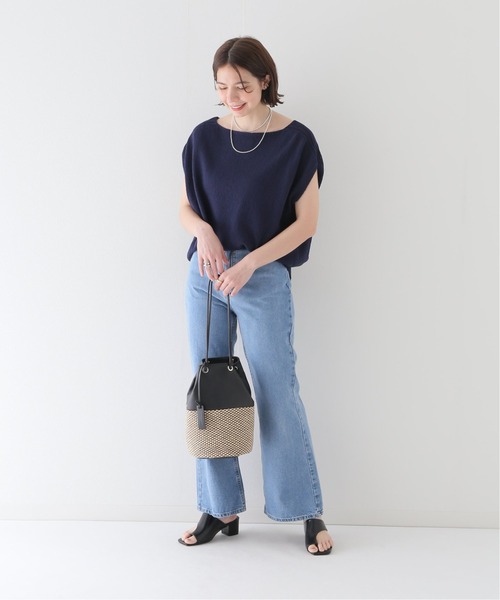 JOURNAL STANDARD relume（ジャーナルスタンダード　レリューム）の「《追加》コットンスラブ天竺ボートネックプルオーバー（その他トップス・レディース・ネイビー/ブラウン系その他・FREE）」の17枚目の写真
