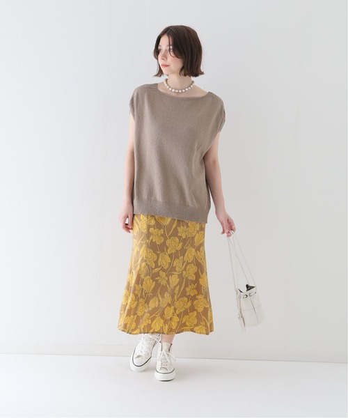 JOURNAL STANDARD relume（ジャーナルスタンダード　レリューム）の「《追加》コットンスラブ天竺ボートネックプルオーバー（その他トップス・レディース・ネイビー/ブラウン系その他・FREE）」の7枚目の写真