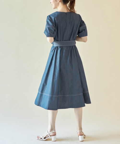 マルケッサノッテ MARCHESA NOTTE デニムツートーン ワンピース マルケッサノッテ MARCHESA NOTTE デニムツートーン ワンピース