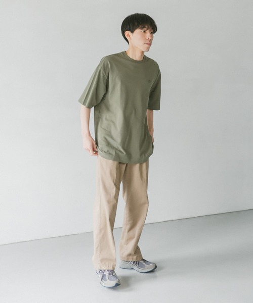LACOSTE(ラコステ)の「『別注』LACOSTE moss stitch loose T-shirts(Tシャツ/カットソー・メンズ・パープル/ネイビー/グレー/カーキ・4/3/5)」の12枚目の写真