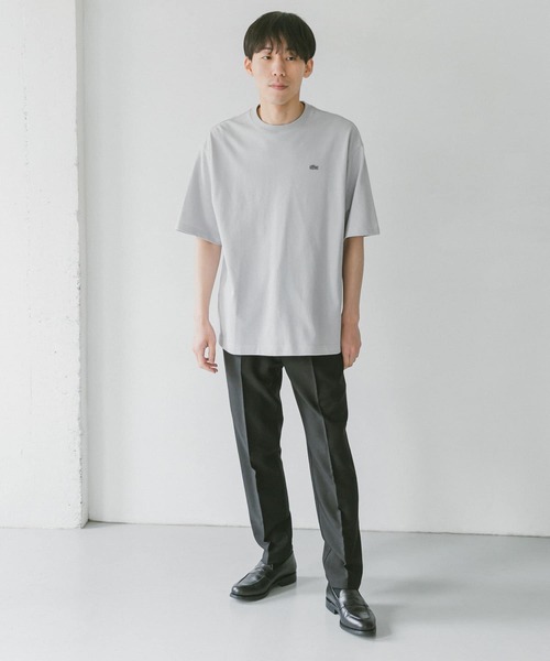 LACOSTE(ラコステ)の「『別注』LACOSTE moss stitch loose T-shirts(Tシャツ/カットソー・メンズ・パープル/ネイビー/グレー/カーキ・4/3/5)」の21枚目の写真