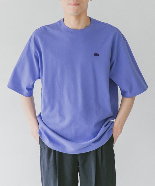LACOSTE(ラコステ)の「『別注』LACOSTE moss stitch loose T-shirts(Tシャツ/カットソー・メンズ・パープル/ネイビー/グレー/カーキ・4/3/5)」の22枚目の写真