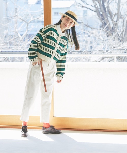 and R（アンドアール）の「マルチボーダーカーディガン（カーディガン/ボレロ・レディース・レッド/グリーン・FREE）」の11枚目の写真