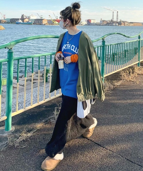 HWG_5（エイチダブルゴー）の「【新色追加！】HWG_5オリジナル オーバーサイズノーカラーシャツジャケット（ノーカラージャケット・レディース・ブラック/カーキ/ベージュ・FREE）」の15枚目の写真