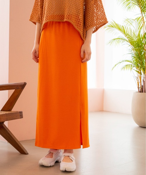 ANGIE（アンジー）の「フライススリットタイトスカート（スカート・レディース・ブラック/レッド/オレンジ/ブルー・FREE）」の11枚目の写真