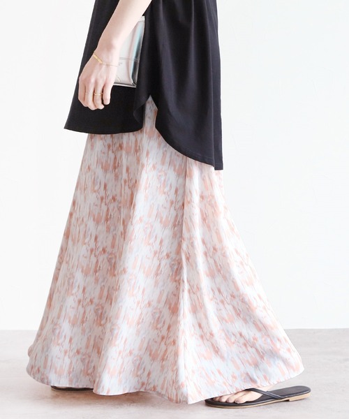 reca（レカ）の「ペイント柄ロングスカート（スカート・レディース・ライトピンク/ライトブルー・FREE）」の8枚目の写真