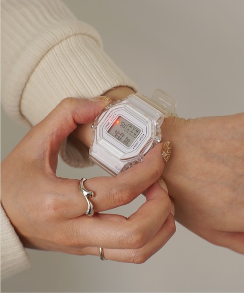 Port(ポート)の「フェイスカラー クリア デジタル ウォッチ #(デジタル腕時計・レディース・ゴールド/オレンジ/ホワイト/ブラック/パープル/ゴールド系その他・FREE)」の17枚目の写真