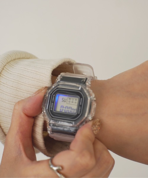 Port(ポート)の「フェイスカラー クリア デジタル ウォッチ #(デジタル腕時計・レディース・ゴールド/オレンジ/ホワイト/ブラック/パープル/ゴールド系その他・FREE)」の13枚目の写真