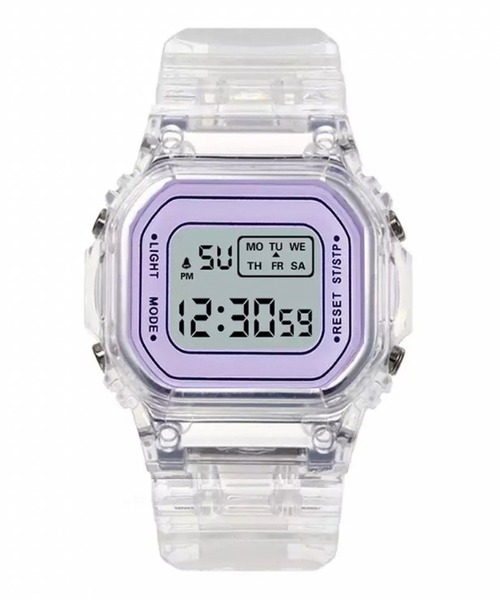 Port(ポート)の「フェイスカラー クリア デジタル ウォッチ #(デジタル腕時計・レディース・ゴールド/オレンジ/ホワイト/ブラック/パープル/ゴールド系その他・FREE)」の18枚目の写真
