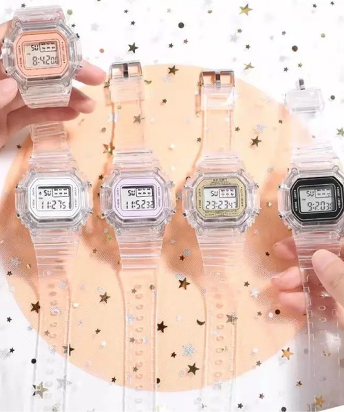 Port(ポート)の「フェイスカラー クリア デジタル ウォッチ #(デジタル腕時計・レディース・ゴールド/オレンジ/ホワイト/ブラック/パープル/ゴールド系その他・FREE)」の20枚目の写真