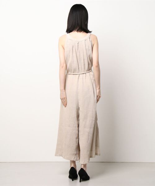 anap mimpi(アナップミンピ)の「クレープ地ボタンタッセルワイドサロペット(サロペット/オーバーオール・レディース・サックスブルー/オレンジ/ライトベージュ・FREE)」の5枚目の写真
