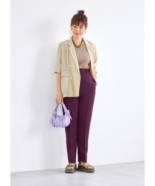 STYLE DELI(スタイルデリ)の「さらさらハイウエストパンツ(その他パンツ・レディース・ブラック/パープル・SMALL/MEDIUM)」の18枚目の写真