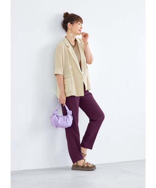 STYLE DELI(スタイルデリ)の「さらさらハイウエストパンツ(その他パンツ・レディース・ブラック/パープル・SMALL/MEDIUM)」の21枚目の写真