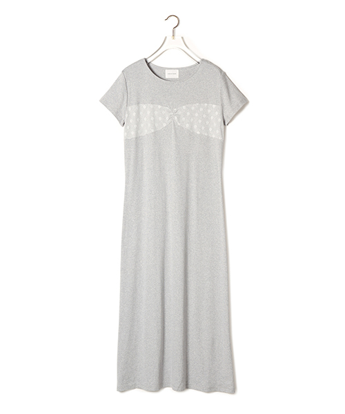 CAROLINA GLASER（カロリナ グレイサー）の「CAROLINA GLASER / リボンチュール マキシワンピース（ワンピース・レディース・グレー/チャコールグレー・ONE SIZE）」の14枚目の写真