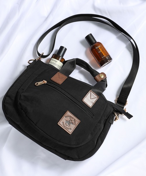BEVERLY HILLS POLO CLUB（ビバリーヒルズポロクラブ）の「【BEVERLY HILLS POLO CLUB】ポロ２WAYショルダートート BHN001（ショルダーバッグ・レディース・ブラック/ベージュ/ネイビー/グレー・FREE）」の2枚目の写真
