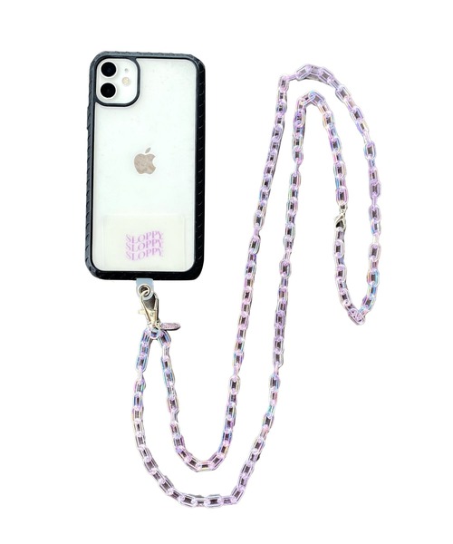 WHO'S WHO gallery（フーズフーギャラリー）の「【SLOPPY/スロッピー】スマホラメチェーンショルダー（スマホグッズ・レディース・オフホワイト/ピンク/パープル/ミント・FREE）」の3枚目の写真