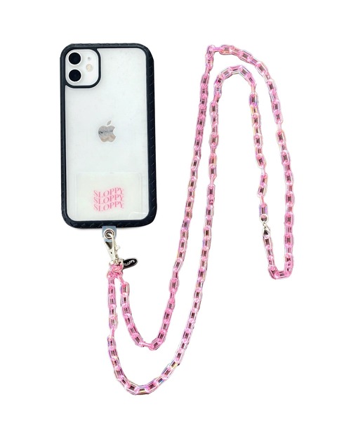 WHO'S WHO gallery（フーズフーギャラリー）の「【SLOPPY/スロッピー】スマホラメチェーンショルダー（スマホグッズ・レディース・オフホワイト/ピンク/パープル/ミント・FREE）」の4枚目の写真
