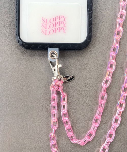 WHO'S WHO gallery（フーズフーギャラリー）の「【SLOPPY/スロッピー】スマホラメチェーンショルダー（スマホグッズ・レディース・オフホワイト/ピンク/パープル/ミント・FREE）」の5枚目の写真