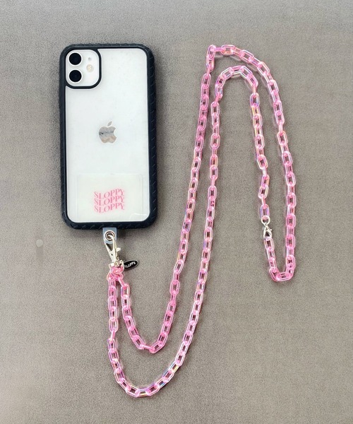 WHO'S WHO gallery（フーズフーギャラリー）の「【SLOPPY/スロッピー】スマホラメチェーンショルダー（スマホグッズ・レディース・オフホワイト/ピンク/パープル/ミント・FREE）」の9枚目の写真