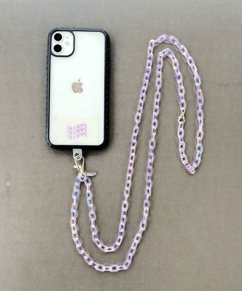 WHO'S WHO gallery（フーズフーギャラリー）の「【SLOPPY/スロッピー】スマホラメチェーンショルダー（スマホグッズ・レディース・オフホワイト/ピンク/パープル/ミント・FREE）」の8枚目の写真