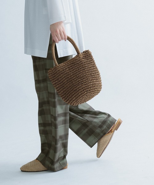 FORK&SPOON(フォークアンドスプーン)の「FORK&SPOON チェックプリントパンツ(その他パンツ・レディース・オリーブ/ネイビー・1)」の10枚目の写真