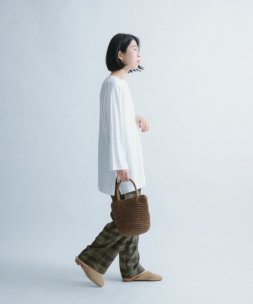 FORK&SPOON(フォークアンドスプーン)の「FORK&SPOON チェックプリントパンツ(その他パンツ・レディース・オリーブ/ネイビー・1)」の11枚目の写真