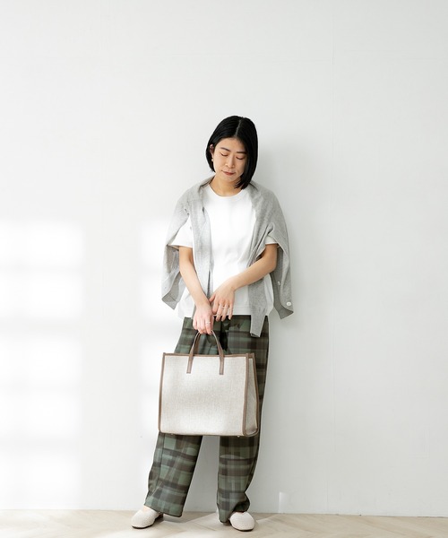 FORK&SPOON(フォークアンドスプーン)の「FORK&SPOON チェックプリントパンツ(その他パンツ・レディース・オリーブ/ネイビー・1)」の15枚目の写真