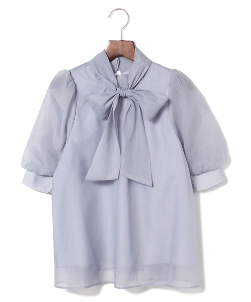 NOMAE（ノーマエ）の「オーガンジーリボンブラウス（シャツ/ブラウス・レディース・ホワイト/ライトブルー/ブルー系その他/ピンク系その他/ライトピンク/グレー系その他・FREE）」の11枚目の写真